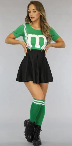 Groene M&M Kostuum