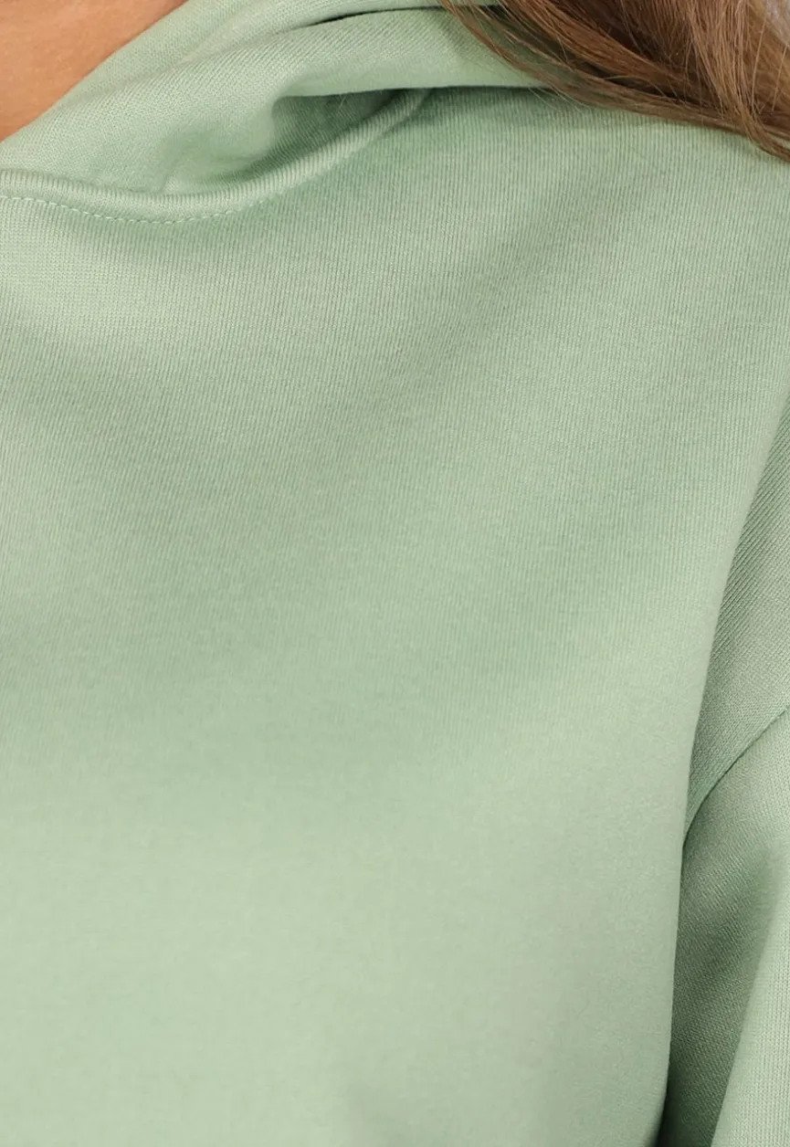 Groene Short Set met Hoodie