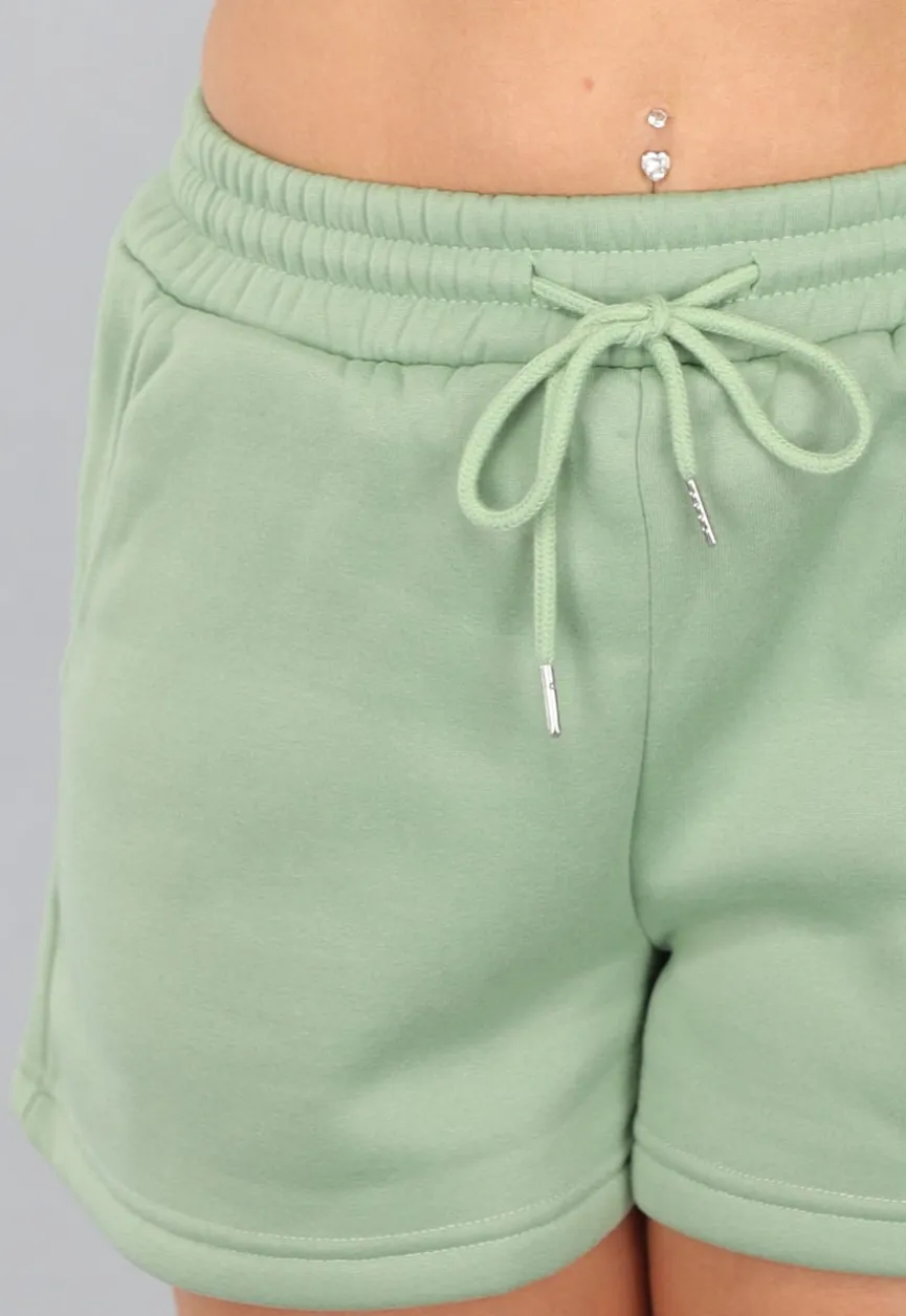 Groene Short Set met Hoodie