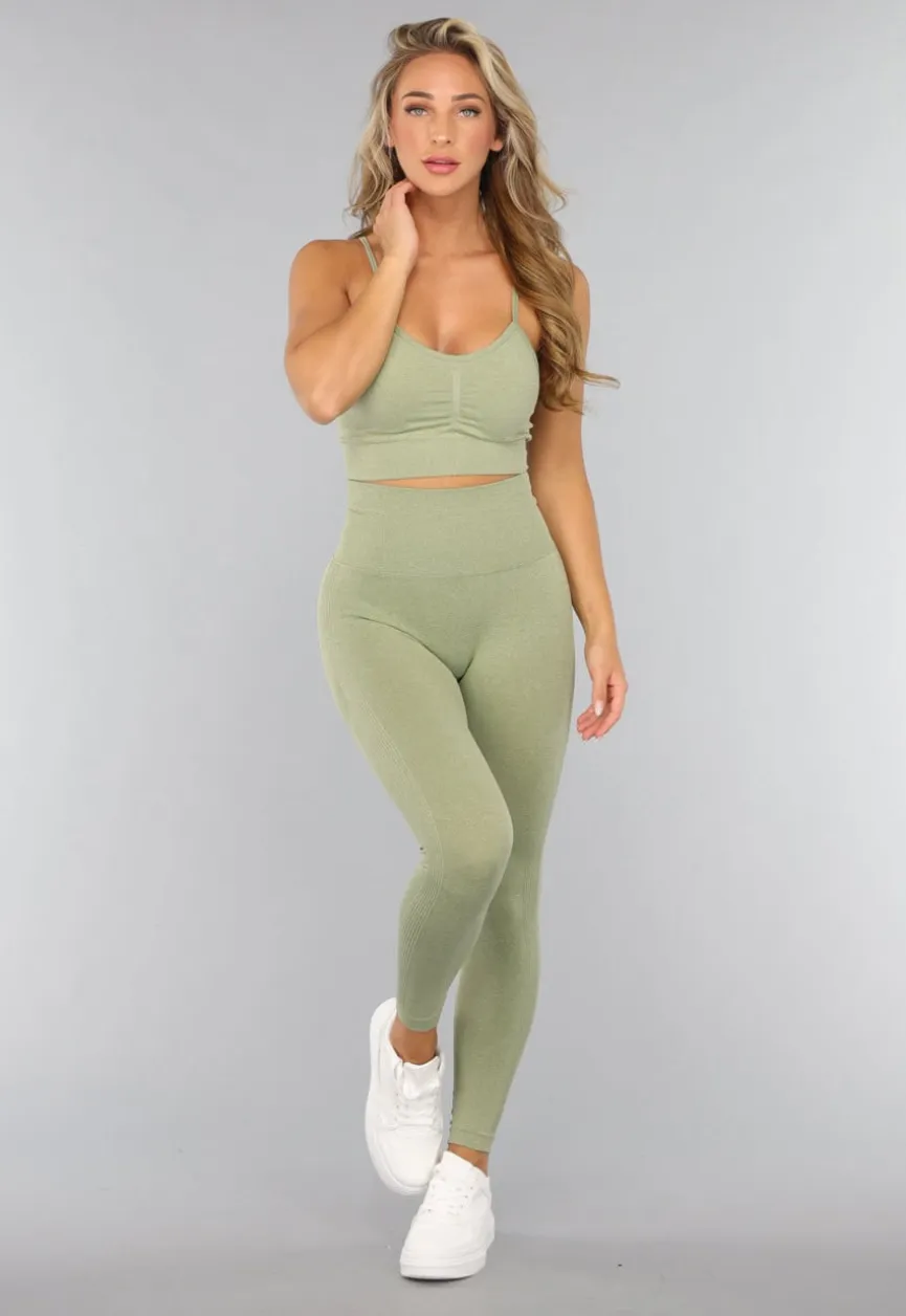 Groene Sport BH met Scrunch