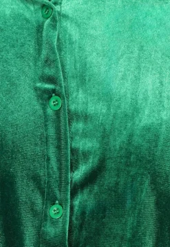 Groene Wide Leg Velvet Co Ord Set