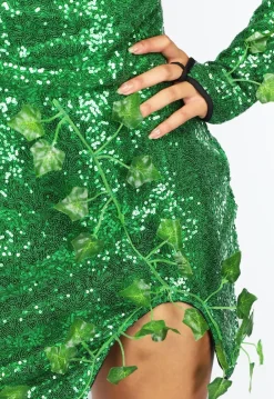 Groen Glitter Tinkerbell Kostuum met Pailletten