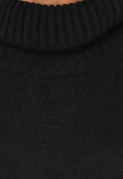 Grote Oversized Gebreide Trui Zwart