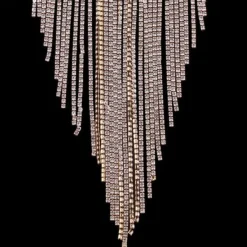 Grote Strass Choker met Strass Fringe