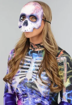 Half Skeletten Masker met Bloed Spatten