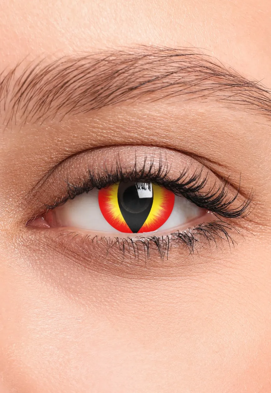 Halloween Dragon Crazy Lenzen Rood/Geel