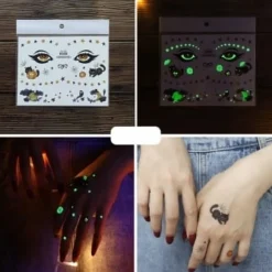 Halloween Glow In The Dark Tijdelijke Tattoo Set