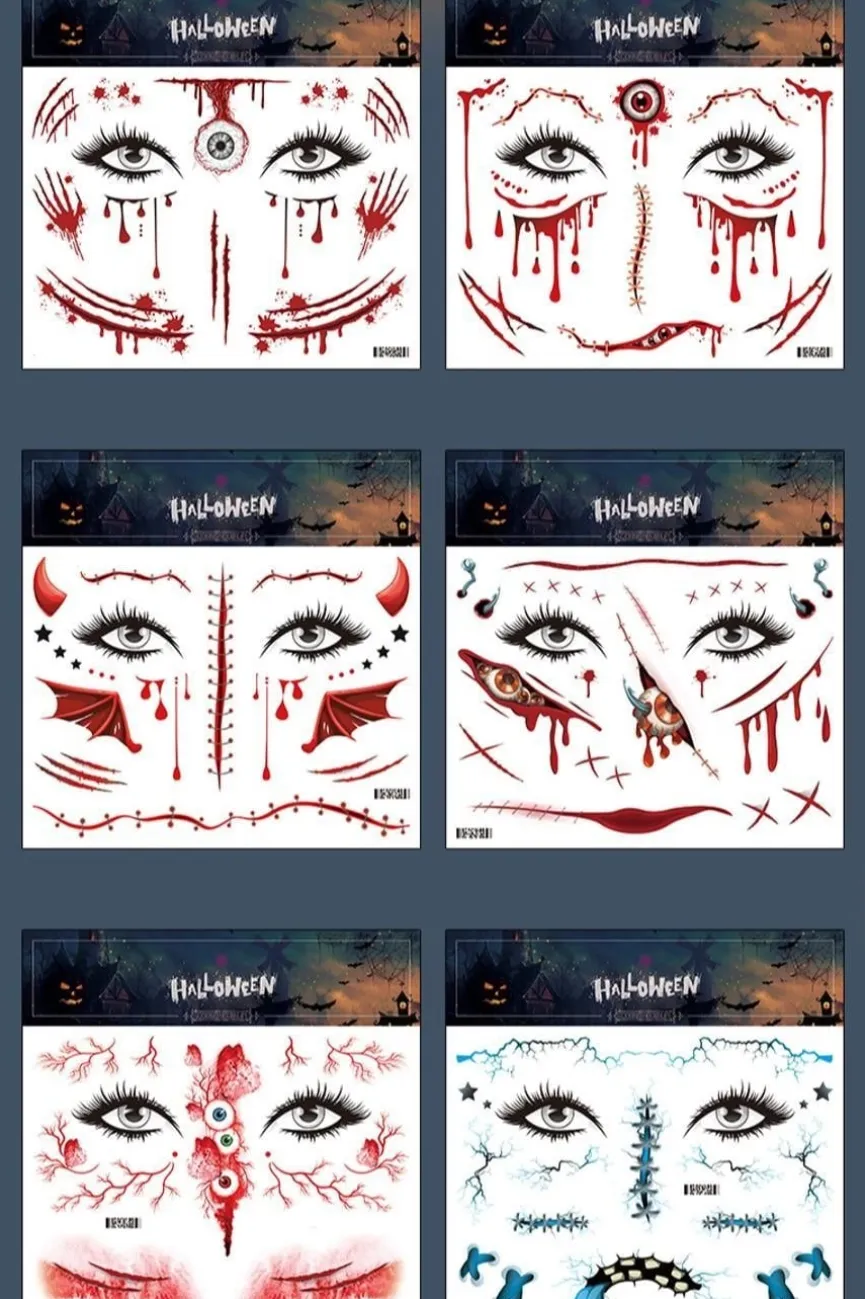 Halloween Tijdelijke Gezicht Tattoo