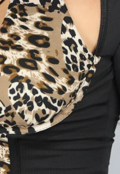Halter Korset Top met Panterprint