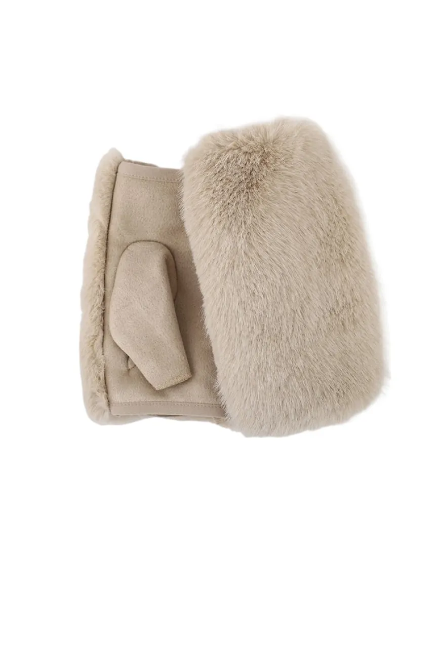 Halve Faux Fur Handschoenen