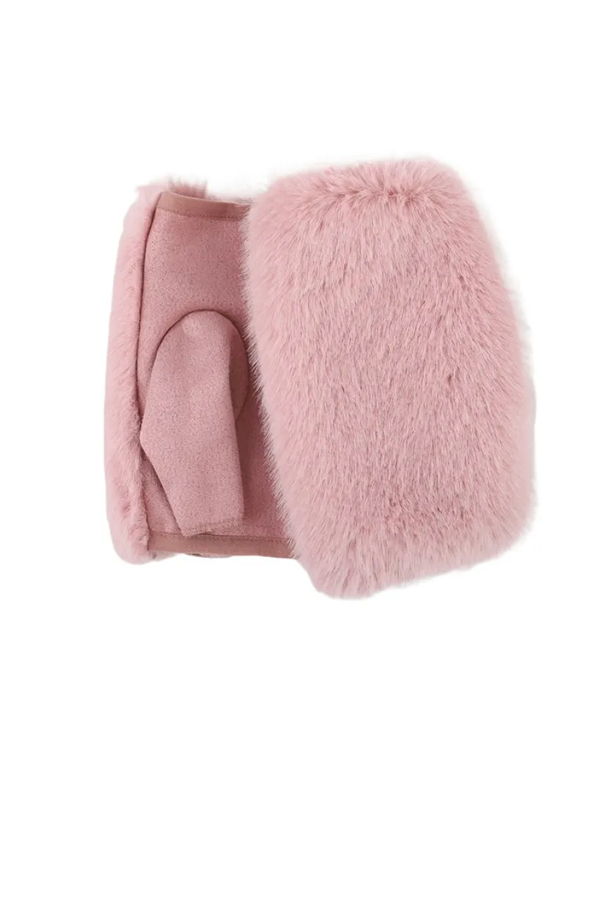 Halve Faux Fur Handschoenen