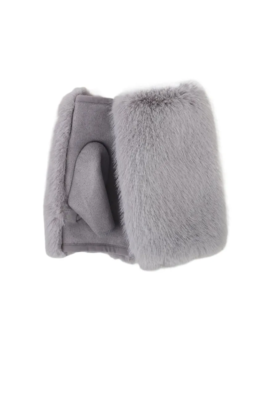 Halve Faux Fur Handschoenen