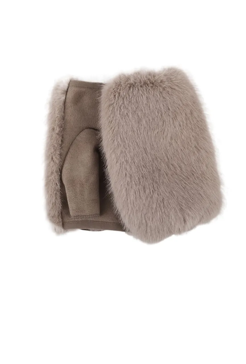Halve Faux Fur Handschoenen