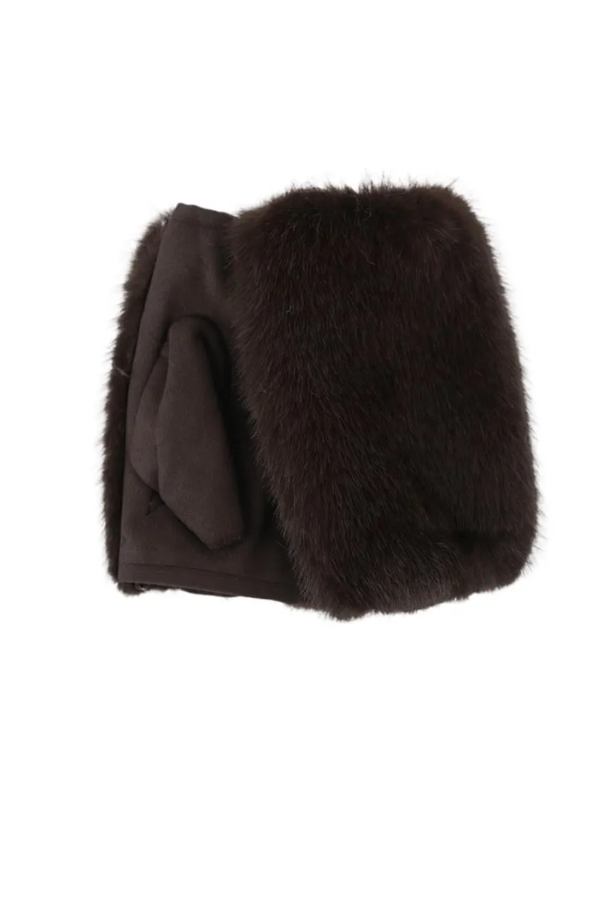Halve Faux Fur Handschoenen