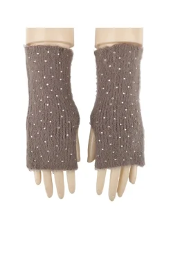Halve Hanschoenen met Strass Steentjes