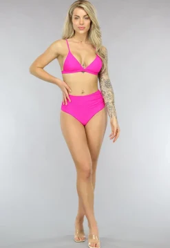 Hardroze Geplooid High Waist Bikinibroekje
