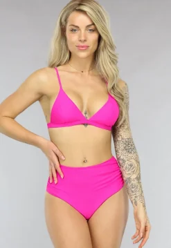 Hardroze Geplooid High Waist Bikinibroekje