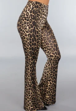 High Waist Tall Luipaard Flared Legging