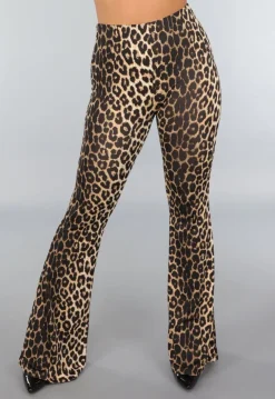 High Waist Tall Luipaard Flared Legging