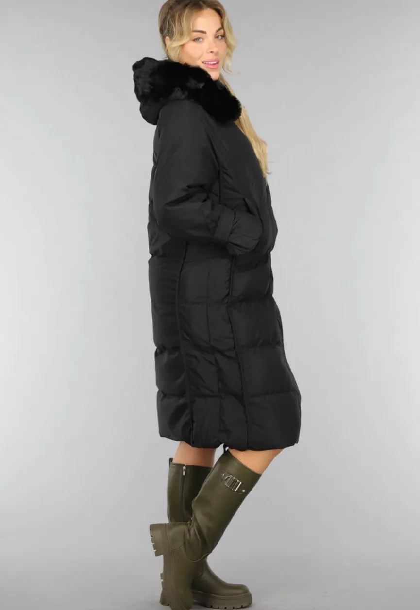 Hoge Lederlook Boots in Khaki