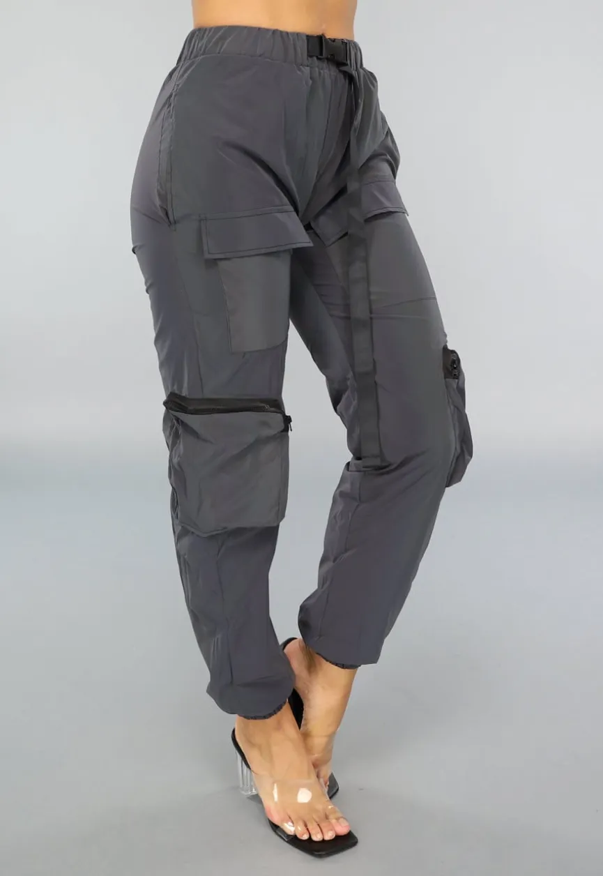 Holografisch Reflecterende Cargo Parachute Broek