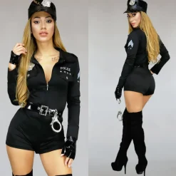 Hot Cop Politie Kostuum Zwart