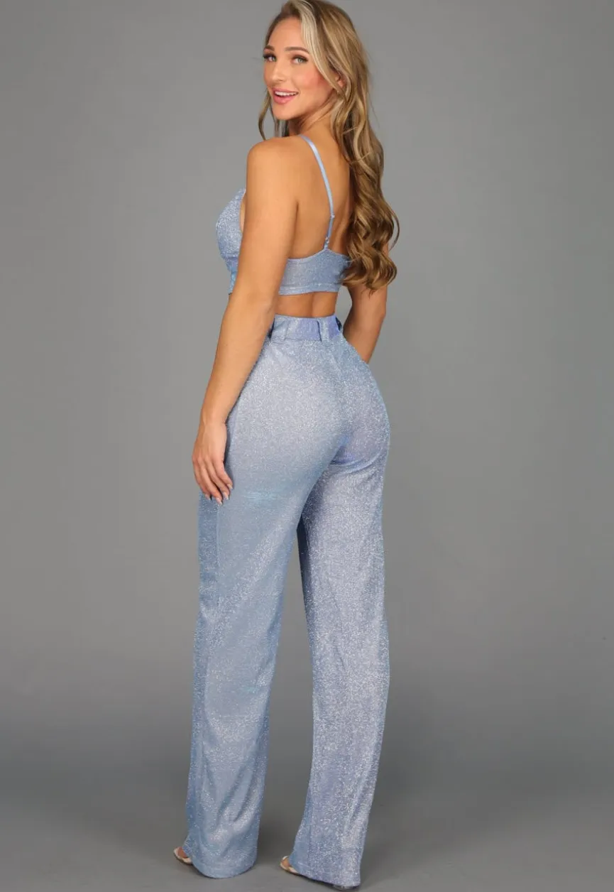 Ice Blue Statement Triangel Bralette