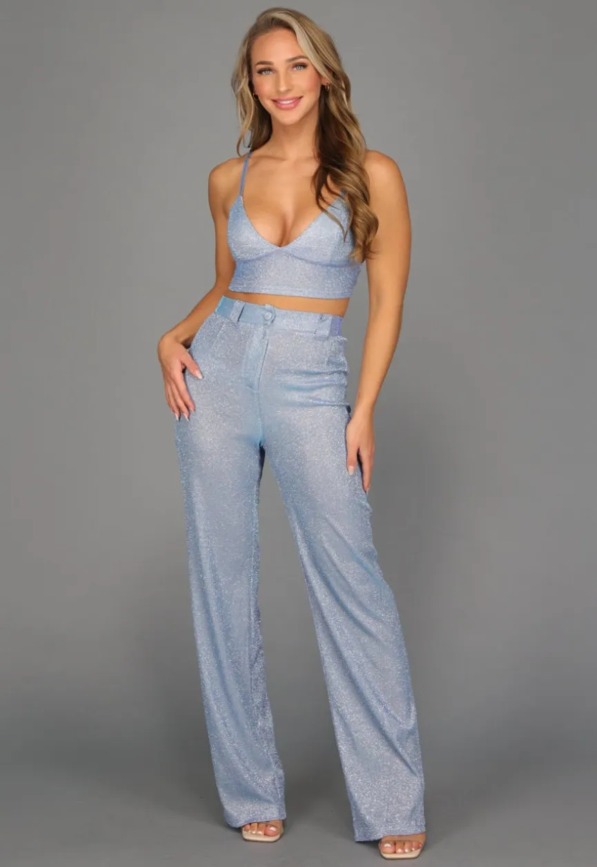 Ice Blue Statement Triangel Bralette