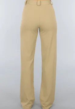 Khaki High Waist Stretch Pantalon