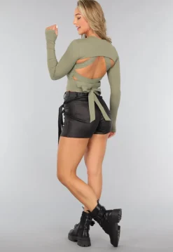 Khaki Longsleeve Bolero