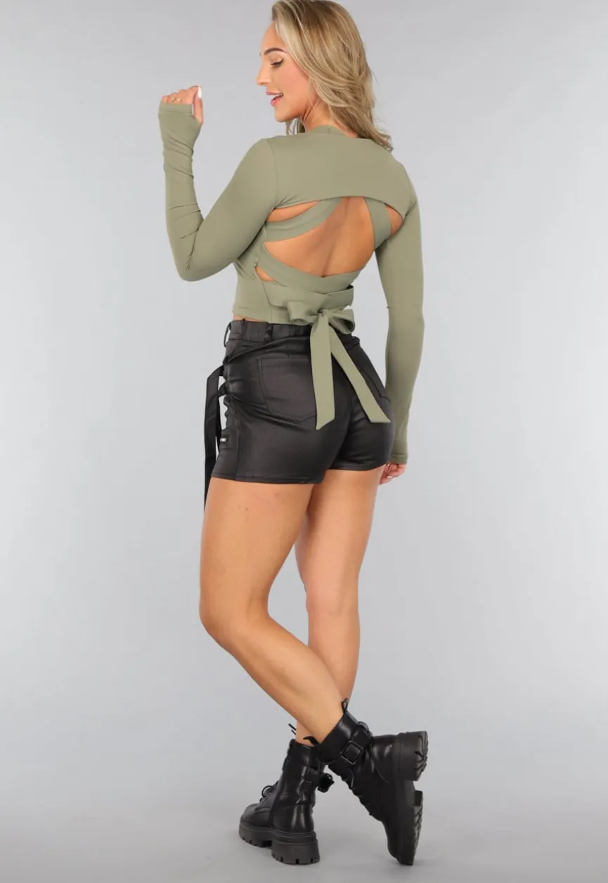 Khaki Longsleeve Bolero