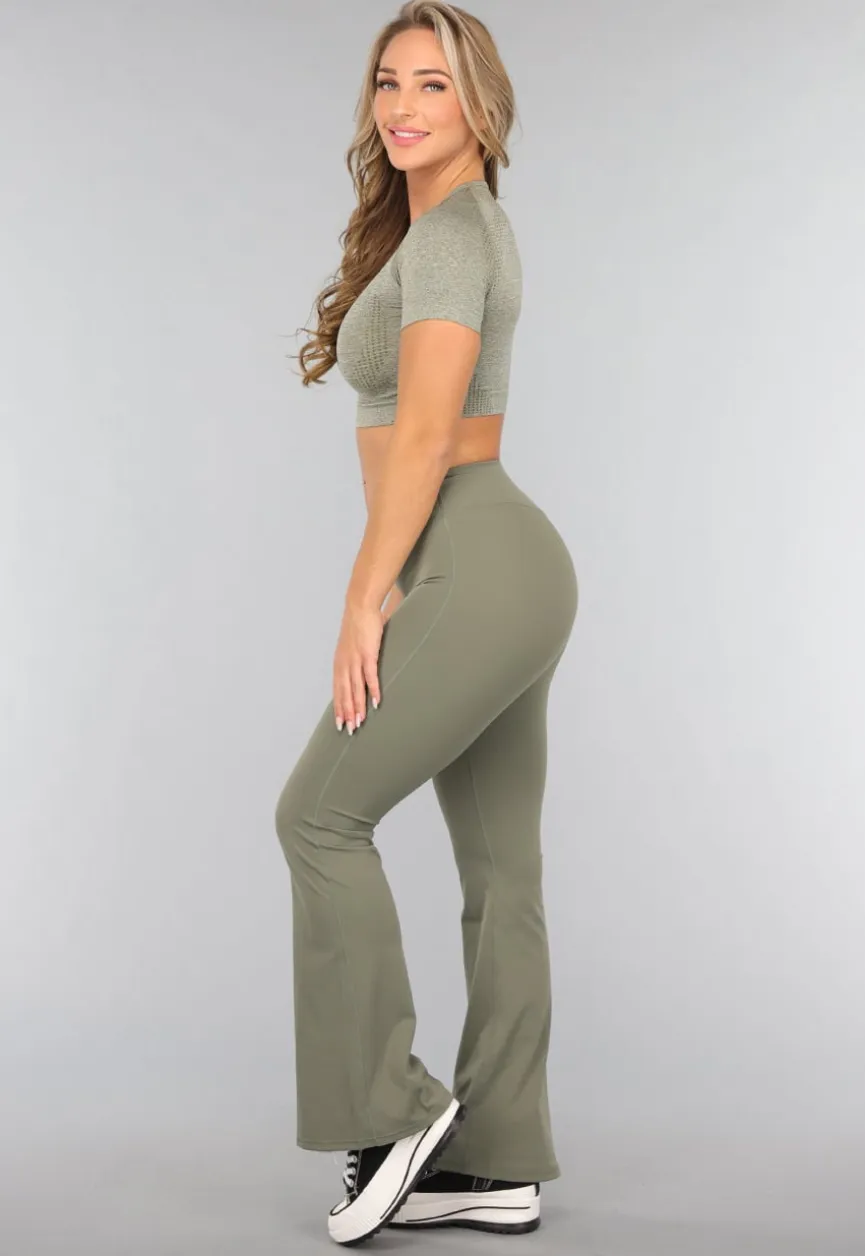 Khaki Short Sleeve Sporttop