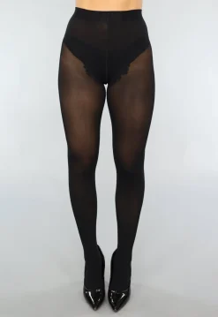 Klassieke Zwarte 30 Denier Panty met Corrigerende Taille