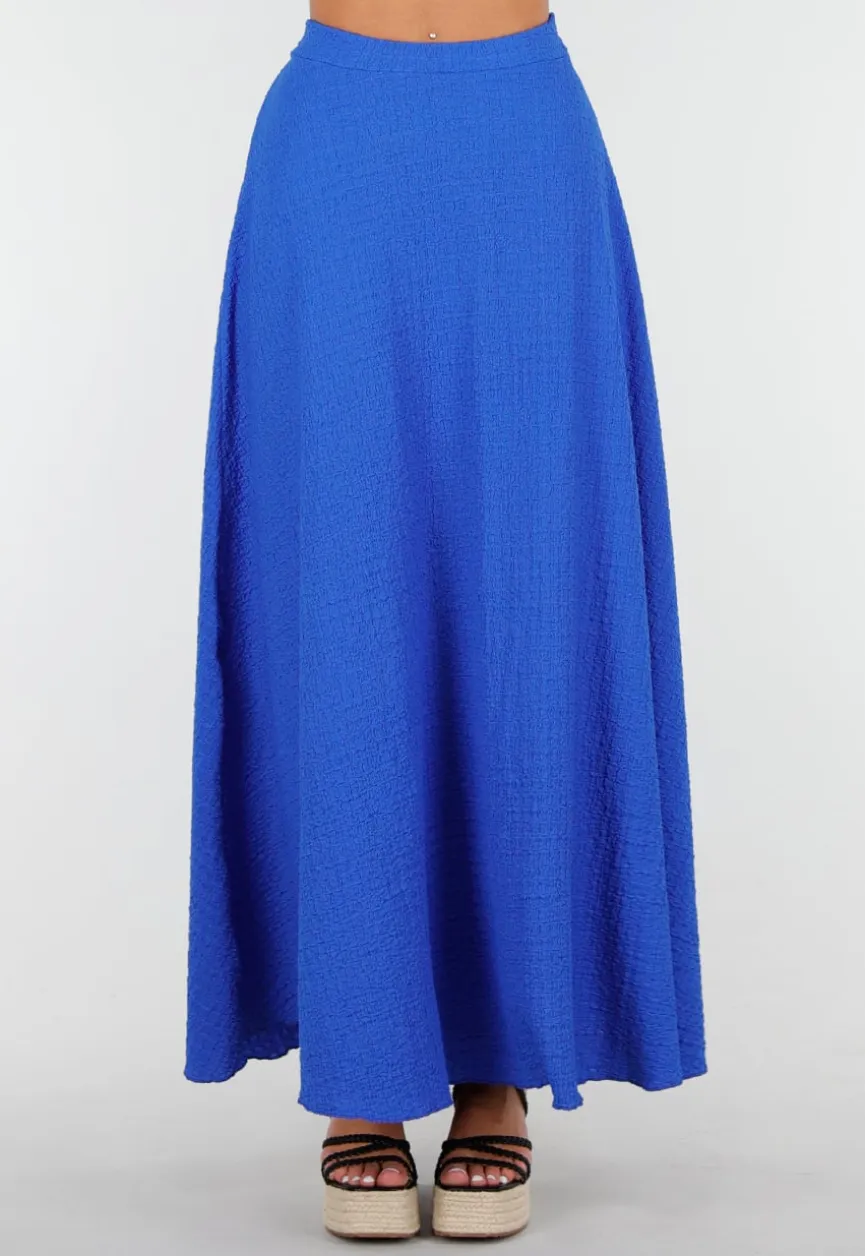 Kobaltblauwe Halter Set met Geknoopte Top en Stretch