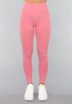 Koraal Kleurige Gym Legging met Scrunch