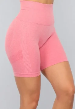 Koraal Kleurige Sport Short met Scrunch