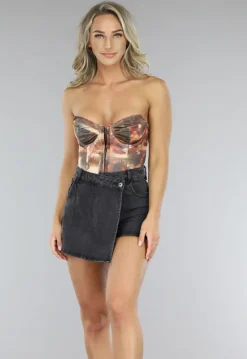 Korset Top met Art Print