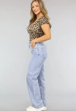 Korte Mouwen T-Shirt met Luipaard Print