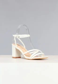 Lage Strappy Sandaletten in Wit