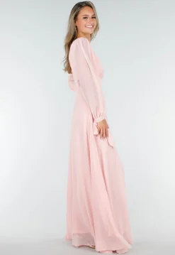 Lange Babyroze Chiffon Galajurk