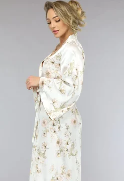 Lange Bridal Bloemenprint Kimono