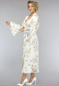 Lange Bridal Bloemenprint Kimono