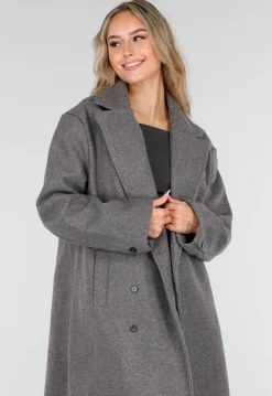 Lange Grijze Trenchcoat