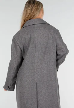 Lange Grijze Trenchcoat
