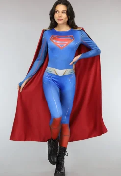 Lang Superwoman Kostuum met Cape