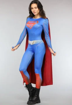 Lang Superwoman Kostuum met Cape