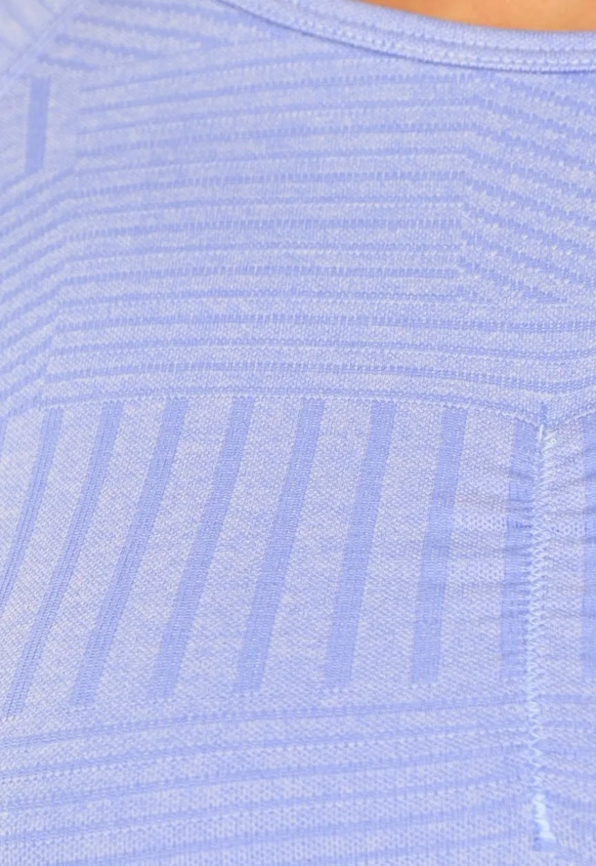 Lavendel Longsleeve Fitness Top met Print