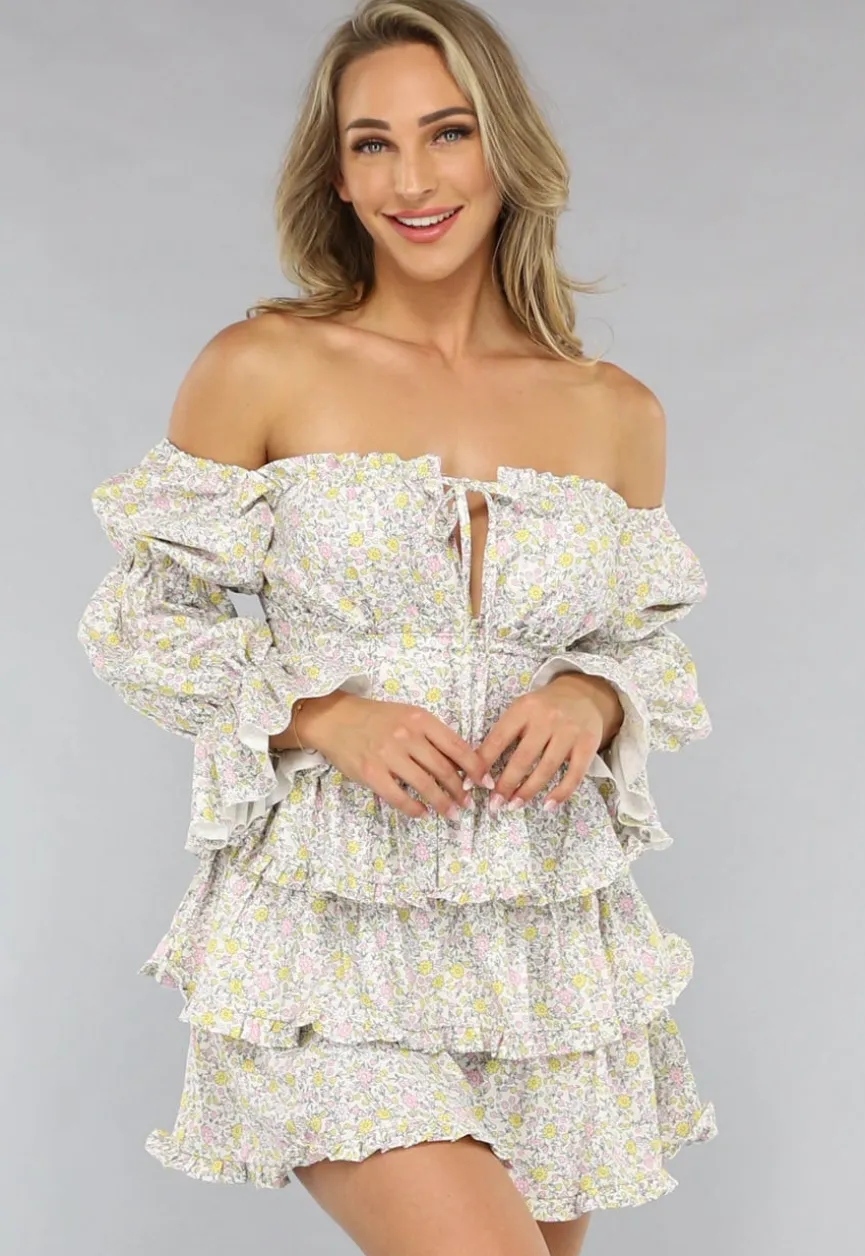 Layered Longsleeve Zomerjurkje met Bloemenprint