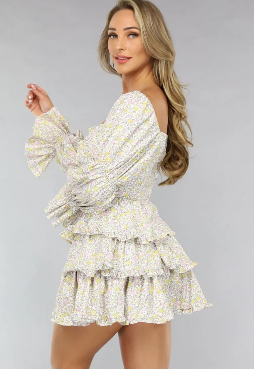 Layered Longsleeve Zomerjurkje met Bloemenprint