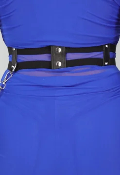Lederlook Taille Riem met Kettingen